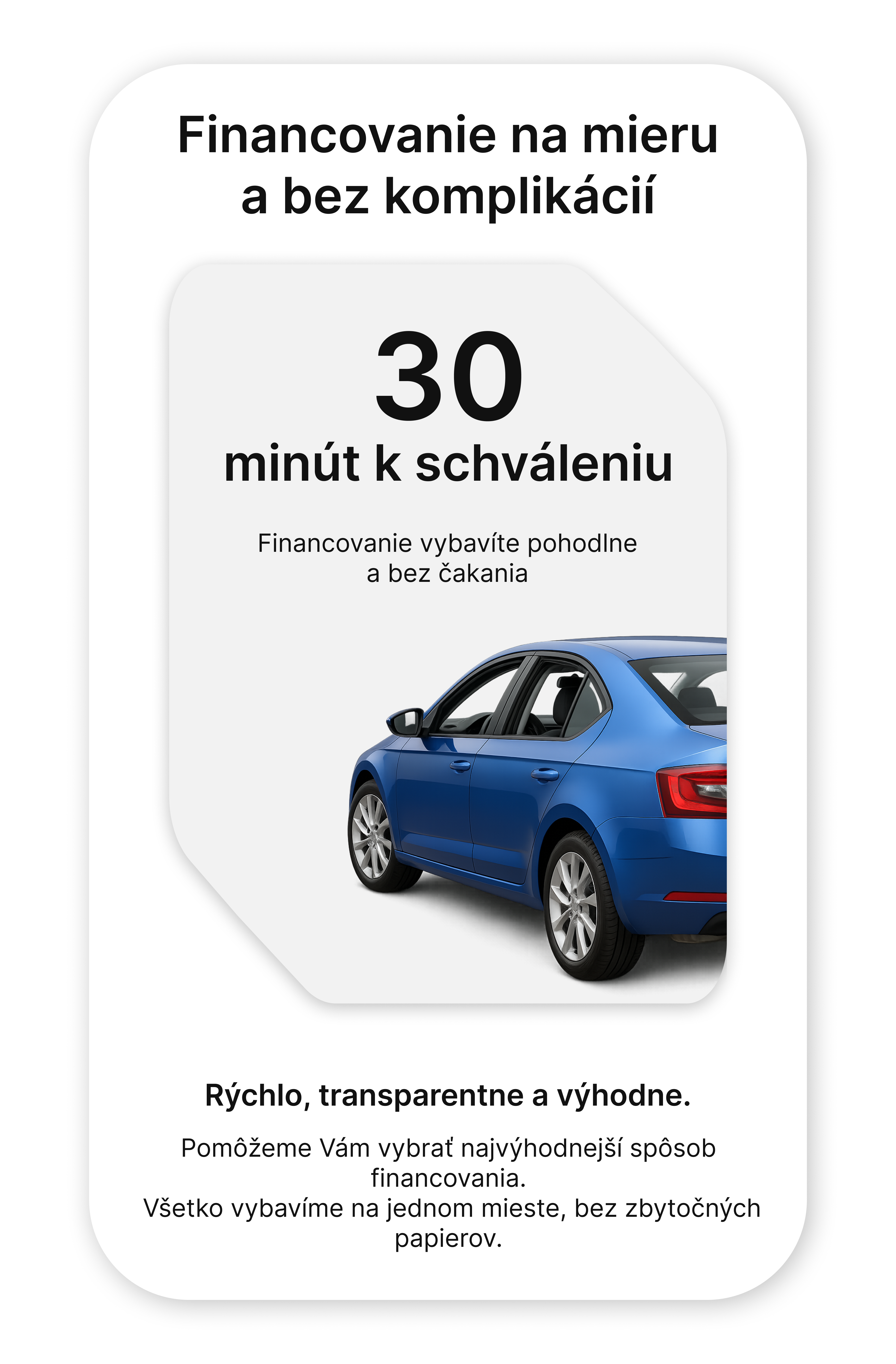 Financovanie na mieru a bez komplikácií - 30 minút k schváleniu